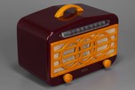 AMC 126 ’3-Ring’ Catalin Radio in Maroon + Yellow