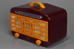 AMC 126 ’3-Ring’ Catalin Radio in Maroon + Yellow