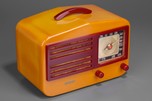 GAROD 1450 Catalin &rsquo;Peak-Top&rsquo; Radio in Yellow + Raspberry