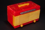 Garod &rdquo;Commander&rdquo; 6AU-1 Catalin Radio in Bright Red with Yellow