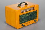 General Electric L-571 Catalin Radio in Yellow with Blue Trim - Rare