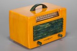 General Electric L-571 Catalin Radio in Yellow with Blue Trim - Rare