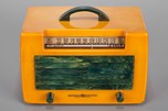 General Electric L-571 Catalin Radio in Yellow with Blue Trim - Rare