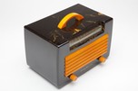 Catalin General Electric L-570 Art Deco Radio in Black + Yellow