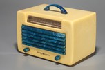 RARE - General Electric L-571 Catalin Radio in Yellow with Blue Trim