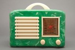 General Television Art Deco Marbled Green + Ivory Bakelite Radio