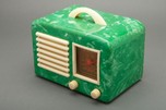 General Television Art Deco Marbled Green + Ivory Bakelite Radio