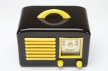 General Television Art Deco Black + Yellow Bakelite Radio