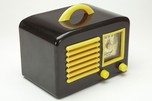 General Television Art Deco Black + Yellow Bakelite Radio