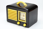 General Television Art Deco Black + Yellow Bakelite Radio