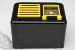 General Television Art Deco Black + Yellow Bakelite Radio