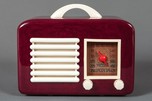 General Television Catalin Radio Model 591 - Oxblood with Ivory Trim