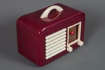 General Television Catalin Radio Model 591 - Oxblood with Ivory Trim