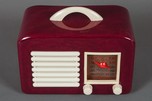 General Television Catalin Radio Model 591 - Oxblood with Ivory Trim