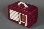 General Television Catalin Radio Model 591 - Oxblood with Ivory Trim