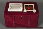 General Television Catalin Radio Model 591 - Oxblood with Ivory Trim