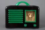 General Television Art Deco Black + Green Bakelite Radio