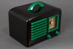 General Television Art Deco Black + Green Bakelite Radio