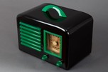 General Television Art Deco Black + Green Bakelite Radio