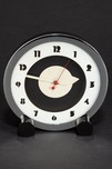 Rare Gilbert Rohde Art Deco Clock for Herman Miller w/ Black Cylindrical Feet