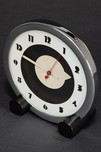 Rare Gilbert Rohde Art Deco Clock for Herman Miller w/ Black Cylindrical Feet