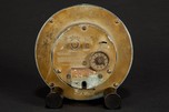 Rare Gilbert Rohde Art Deco Clock for Herman Miller w/ Black Cylindrical Feet