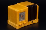 Rare GLOBE Catalin Radio in Yellow with Translucent Tortoise