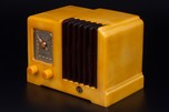 Rare GLOBE Catalin Radio in Yellow with Translucent Tortoise