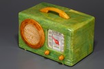 Great Motorola 50XC Radio ’Circle-Grill’ - Marbleized Green + Yellow Catalin