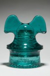 Beautiful Blue Colored Hemingray CD257 ”Mickey Mouse Ears” Glass Insulator