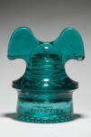 Beautiful Blue Colored Hemingray CD257 &rdquo;Mickey Mouse Ears&rdquo; Glass Insulator