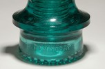 Beautiful Blue Colored Hemingray CD257 &rdquo;Mickey Mouse Ears&rdquo; Glass Insulator