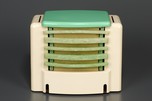 Kadette &rsquo;Classic&rsquo; Radio Model K-12 in Ivory and Green Plaskon - Beautiful