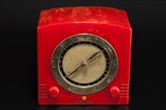 Kadette ’Clockette’ K27 Catalin Radio in Bright Marbleized Red