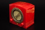 Kadette ’Clockette’ K27 Catalin Radio in Bright Marbleized Red