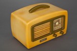 Knight ”Coronet” KM Art Deco Yellow + Olive Green Catalin Radio