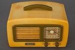 Knight &rdquo;Coronet&rdquo; KM Art Deco Yellow + Olive Green Catalin Radio