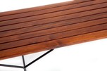 Harry Bertoia Walnut Slat Bench or Coffee Table Designed for Knoll