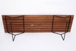Harry Bertoia Walnut Slat Bench or Coffee Table Designed for Knoll
