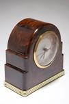 Catalin Art Deco Lackner ”Neon-Glo” Clock DULCY Marbleized Brown
