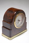 Catalin Art Deco Lackner &rdquo;Neon-Glo&rdquo; Clock DULCY Marbleized Brown