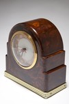 Catalin Art Deco Lackner &rdquo;Neon-Glo&rdquo; Clock DULCY Marbleized Brown