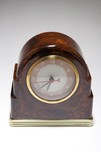 Catalin Art Deco Lackner &rdquo;Neon-Glo&rdquo; Clock DULCY Marbleized Brown