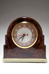 Catalin Art Deco Lackner &rdquo;Neon-Glo&rdquo; Clock DULCY Marbleized Brown