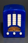 Lapis Lazuli Blue Emerson BT-245 Catalin &rsquo;Tombstone&rsquo; Radio