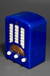 Lapis Lazuli Blue Emerson BT-245 Catalin &rsquo;Tombstone&rsquo; Radio