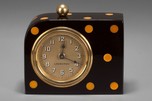 Rare Laminated Bakelite Polka-Dot Clock by Leonardo