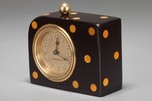 Rare Laminated Bakelite Polka-Dot Clock by Leonardo