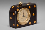 Rare Laminated Bakelite Polka-Dot Clock by Leonardo