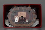 Garod 1B55L &rsquo;Drop-Handle&rsquo; Radio in Maroon + Yellow Catalin